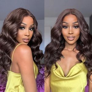 Medium Brown 18-inch Remy Hair Wig by Luvme